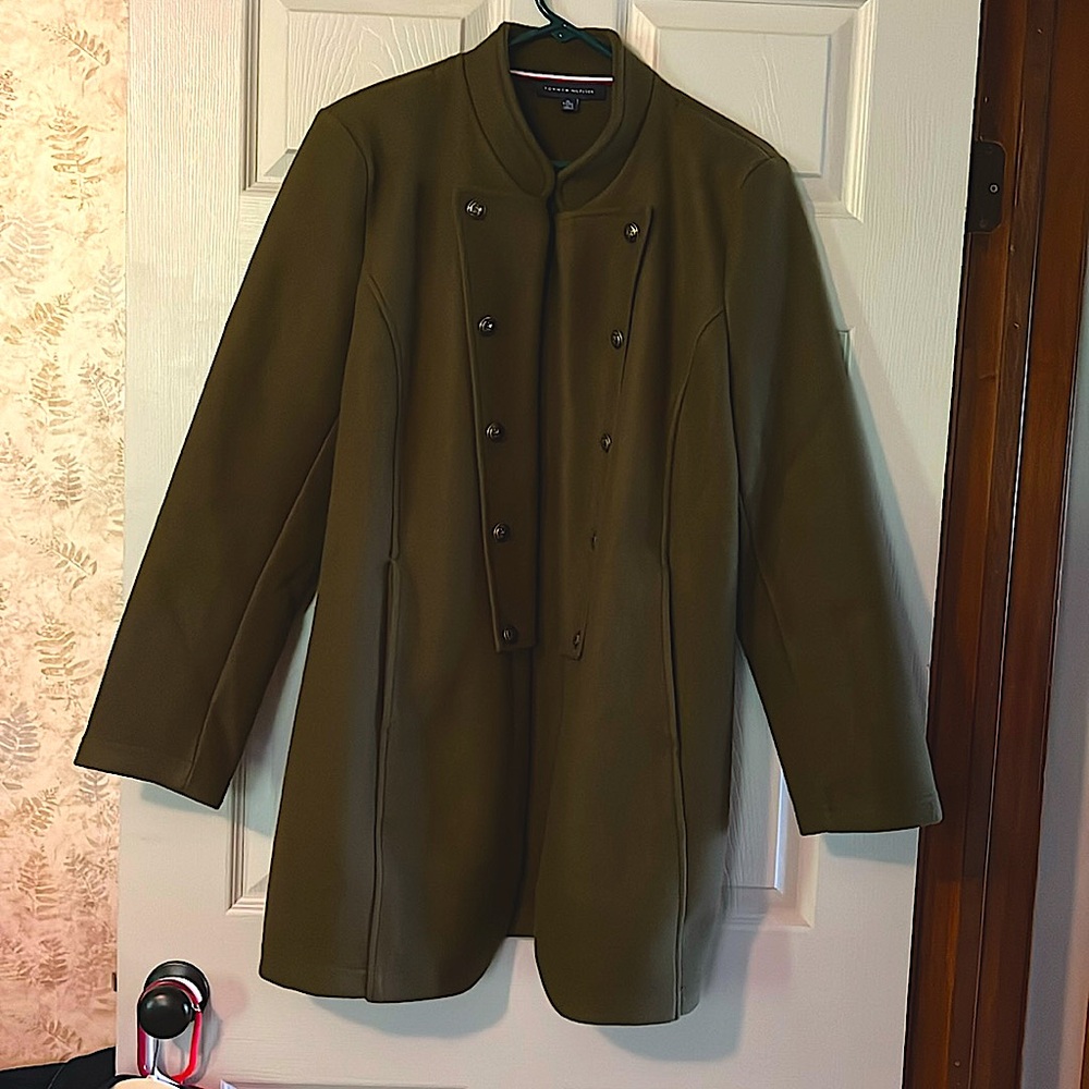 Tommy Hilfiger like New!! Army Green Full length Coat